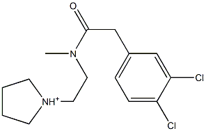 1-[2-[N-(3,4-Dichlorophenylacetyl)-N-methylamino]ethyl]pyrrolidinium Struktur