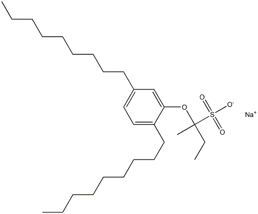 2-(2,5-Dinonylphenoxy)butane-2-sulfonic acid sodium salt Struktur