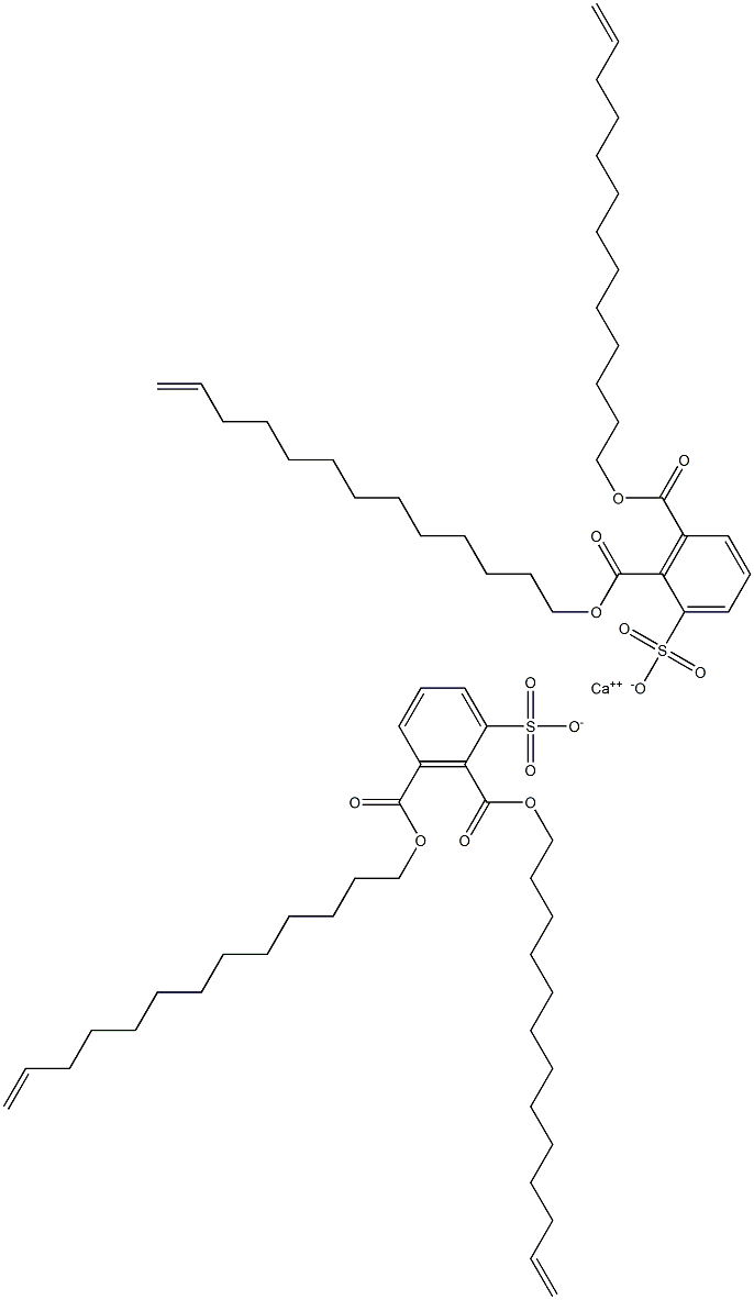 Bis[2,3-di(12-tridecenyloxycarbonyl)benzenesulfonic acid]calcium salt Struktur