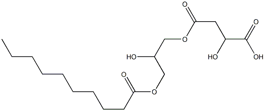 2-Hydroxybutanedioic acid hydrogen 4-[2-hydroxy-3-(decanoyloxy)propyl] ester Struktur