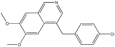 4-[(4-Chlorophenyl)methyl]-6,7-dimethoxyisoquinoline Struktur