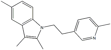 2,3,5-Trimethyl-1-[2-(6-methylpyridin-3-yl)ethyl]-1H-indole Struktur