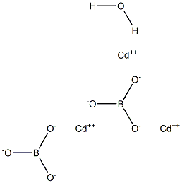 Cadmium borate monohydrate Struktur