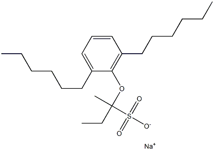 2-(2,6-Dihexylphenoxy)butane-2-sulfonic acid sodium salt Struktur