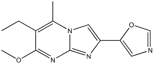 6-Ethyl-7-methoxy-5-methyl-2-(5-oxazolyl)imidazo[1,2-a]pyrimidine Struktur