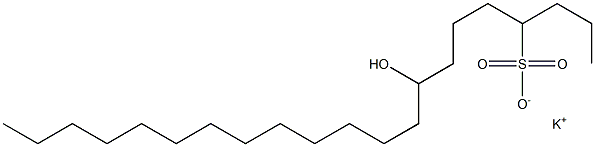 8-Hydroxyhenicosane-4-sulfonic acid potassium salt Struktur