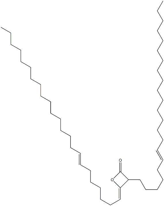 3-(6-Docosenyl)-4-(7-tricosen-1-ylidene)oxetan-2-one Struktur