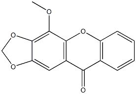 4-Methoxy-10H-1,3-dioxolo[4,5-b]xanthen-10-one Struktur