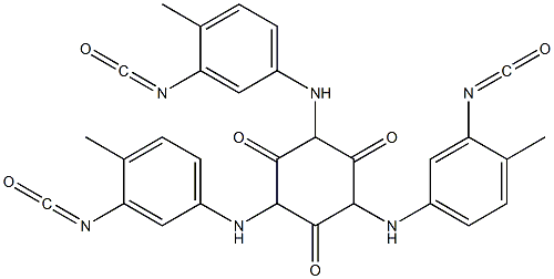 2,4,6-Tris[(3-isocyanato-4-methylphenyl)amino]-1,3,5-cyclohexanetrione Struktur