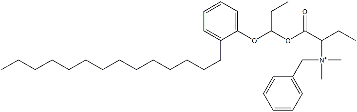 N,N-Dimethyl-N-benzyl-N-[1-[[1-(2-tetradecylphenyloxy)propyl]oxycarbonyl]propyl]aminium Struktur