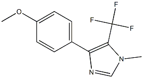 1-Methyl-4-(4-methoxyphenyl)-5-(trifluoromethyl)-1H-imidazole Struktur