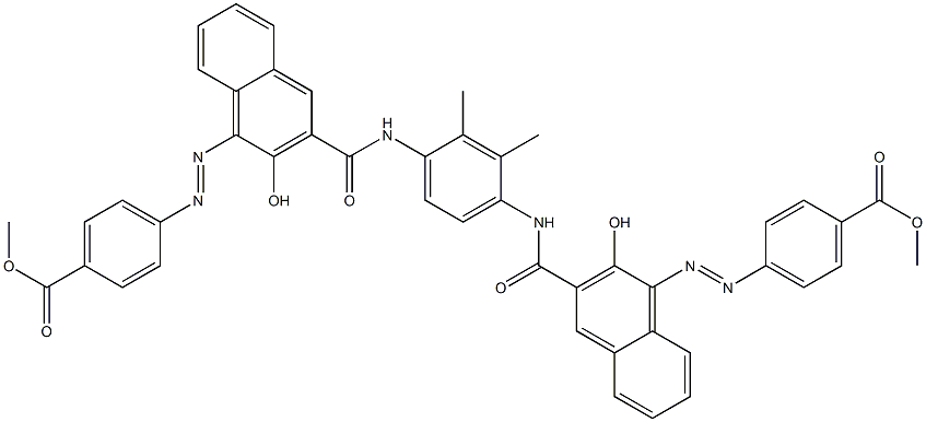 N,N'-(2,3-Dimethyl-1,4-phenylene)bis[4-[[4-(methoxycarbonyl)phenyl]azo]-3-hydroxy-2-naphthalenecarboxamide] Struktur