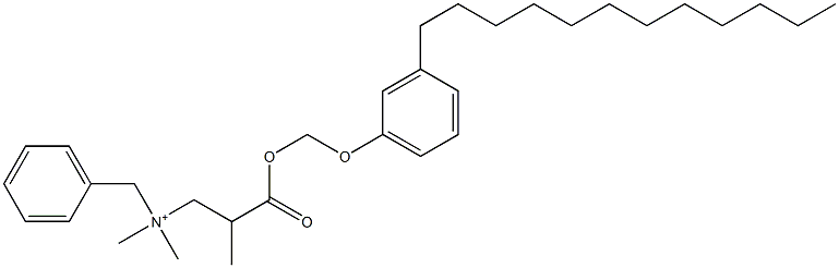 N,N-Dimethyl-N-benzyl-N-[2-[[(3-dodecylphenyloxy)methyl]oxycarbonyl]propyl]aminium Struktur