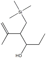 3-(Trimethylsilylmethyl)-2-methyl-1-hexen-4-ol Struktur