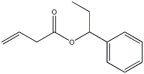 3-Butenoic acid 1-phenylpropyl ester Struktur