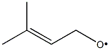 3-Methyl-2-butenoyl radical Struktur