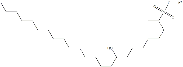 9-Hydroxytetracosane-2-sulfonic acid potassium salt Struktur