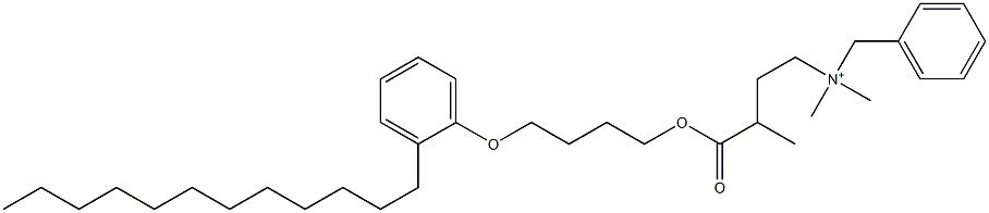 N,N-Dimethyl-N-benzyl-N-[3-[[4-(2-dodecylphenyloxy)butyl]oxycarbonyl]butyl]aminium Struktur