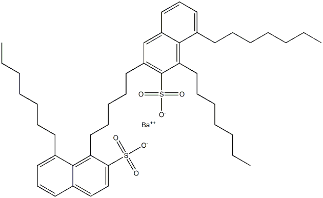 Bis(1,8-diheptyl-2-naphthalenesulfonic acid)barium salt Struktur