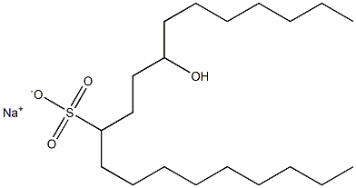 13-Hydroxyicosane-10-sulfonic acid sodium salt Struktur