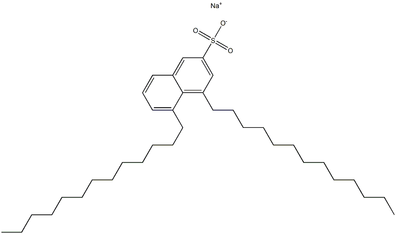 4,5-Ditridecyl-2-naphthalenesulfonic acid sodium salt Struktur