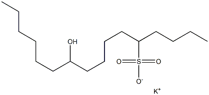 10-Hydroxyhexadecane-5-sulfonic acid potassium salt Struktur