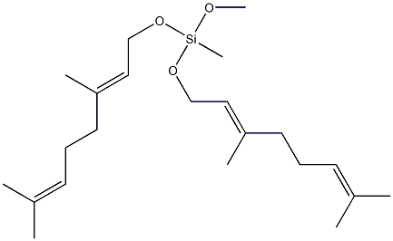 Bis[[(2E)-3,7-dimethyl-2,6-octadienyl]oxy]methoxy(methyl)silane Struktur