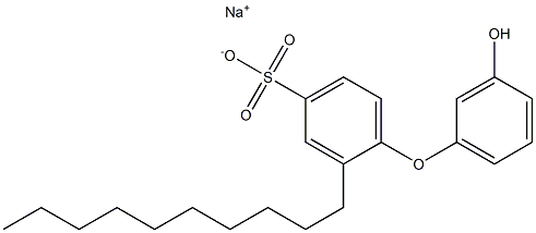 3'-Hydroxy-2-decyl[oxybisbenzene]-4-sulfonic acid sodium salt Struktur