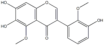 3',6,7-Trihydroxy-2',5-dimethoxyisoflavone Struktur