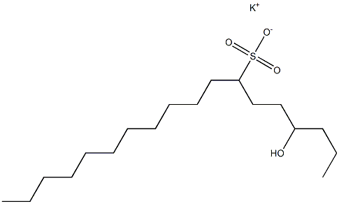 4-Hydroxyoctadecane-7-sulfonic acid potassium salt Struktur