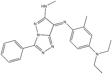 (7Z)-7-[[2-Methyl-4-(diethylamino)phenyl]imino]-N-methyl-3-phenyl-7H-pyrazolo[5,1-c]-1,2,4-triazol-6-amine Struktur