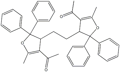 3,3'-(Ethylene)bis[4-acetyl-2,3-dihydro-5-methyl-2,2-diphenylfuran] Struktur