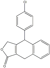 4-(4-Chlorophenyl)-4,9-dihydronaphtho[2,3-c]furan-1(3H)-one Struktur