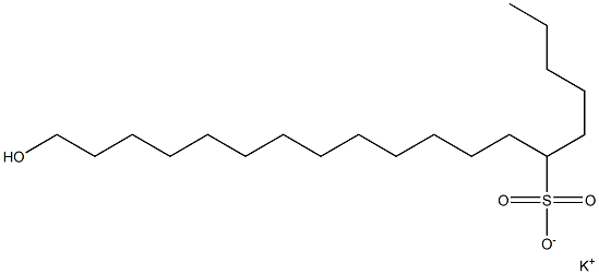 19-Hydroxynonadecane-6-sulfonic acid potassium salt Struktur