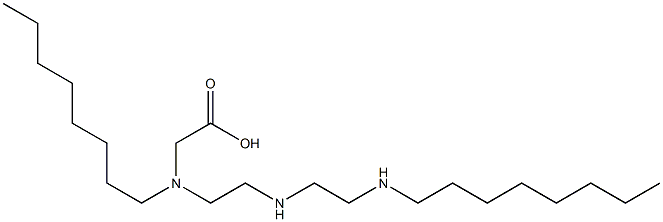 N-Octyl-N-[2-[2-(octylamino)ethylamino]ethyl]aminoacetic acid Struktur