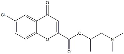 6-Chloro-4-oxo-4H-1-benzopyran-2-carboxylic acid [1-methyl-2-(dimethylamino)ethyl] ester Struktur