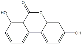 3,7-Dihydroxy-6H-dibenzo[b,d]pyran-6-one Struktur