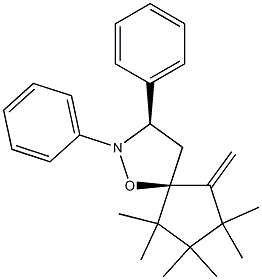 (3R,5R)-2,3-Diphenyl-6-methylene-7,7,8,8,9,9-hexamethyl-1-oxa-2-azaspiro[4.4]nonane Struktur