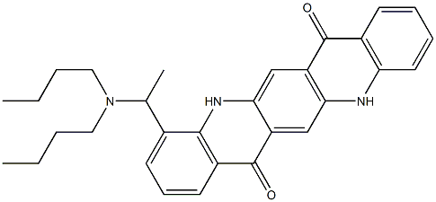 4-[1-(Dibutylamino)ethyl]-5,12-dihydroquino[2,3-b]acridine-7,14-dione Struktur