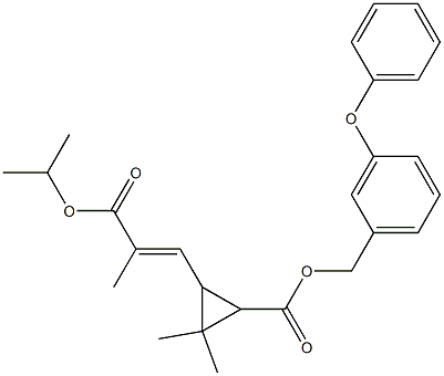 3-[(E)-2-(Isopropoxycarbonyl)-1-propenyl]-2,2-dimethylcyclopropanecarboxylic acid 3-phenoxybenzyl ester Struktur