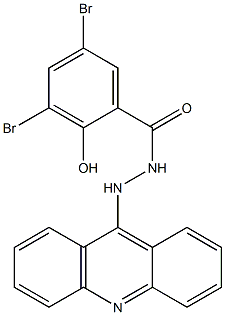 N'-(Acridin-9-yl)-2-hydroxy-3,5-dibromobenzhydrazide Struktur