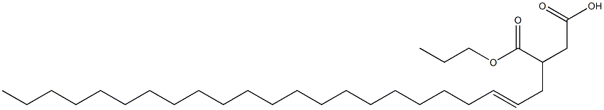 3-(2-Tricosenyl)succinic acid 1-hydrogen 4-propyl ester Struktur