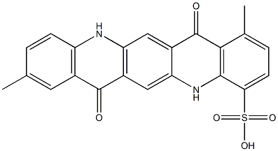 5,7,12,14-Tetrahydro-1,9-dimethyl-7,14-dioxoquino[2,3-b]acridine-4-sulfonic acid Struktur