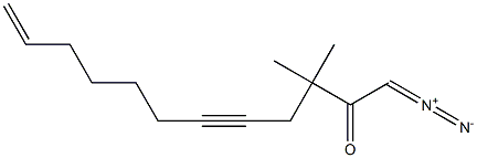 1-Diazo-3,3-dimethyl-11-dodecen-5-yn-2-one Struktur