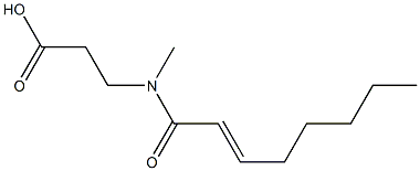 3-[N-Methyl-N-(2-octenoyl)amino]propionic acid Struktur