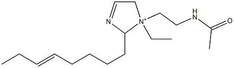 1-[2-(Acetylamino)ethyl]-1-ethyl-2-(5-octenyl)-3-imidazoline-1-ium Struktur