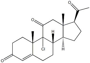 9-Chloropregn-4-ene-3,11,20-trione Struktur