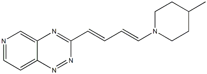 3-[4-(4-Methylpiperidin-1-yl)-1,3-butadien-1-yl]pyrido[3,4-e]-1,2,4-triazine Struktur