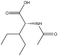 (-)-N-Acetyl-3-ethyl-D-norvaline Struktur