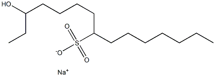 3-Hydroxypentadecane-8-sulfonic acid sodium salt Struktur